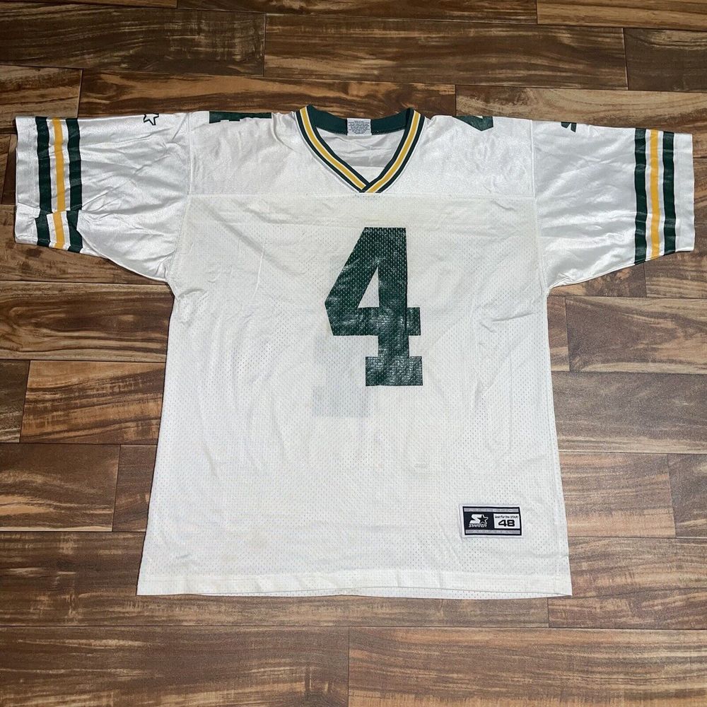 Vintage Brett Favre #4 Green Bay Packers NFL Football Starter Jersey Mens Sz 48
